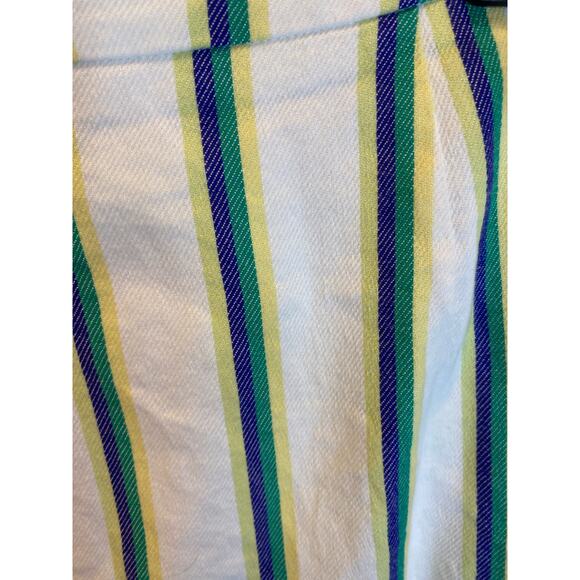 Halogen White Pencil Green Yellow Button Front Skirt 20 - Picture 7 of 9